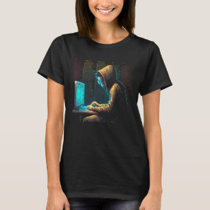 T-shirt Citation d'expert en cybersécurité pour Hacker Cas