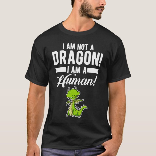 T-shirt Citation Dragon Dit Humour Présente Pour Hommes Fe (Devant)