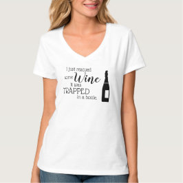 T-shirt Citation Drôle À Dire Du Vin Secouru À Partir D'Un