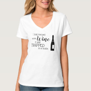 T-shirt Citation Drôle À Dire Du Vin Secouru À Partir D'Un