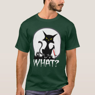 T-shirt Citation drôle Cat Cat Lune nuit Halloween