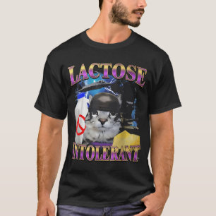 T-shirt Citation drôle Chat idiot intolérant au lactose Mè