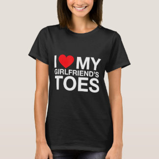 T-shirt citation drôle coeur les orteils de ma petite amie