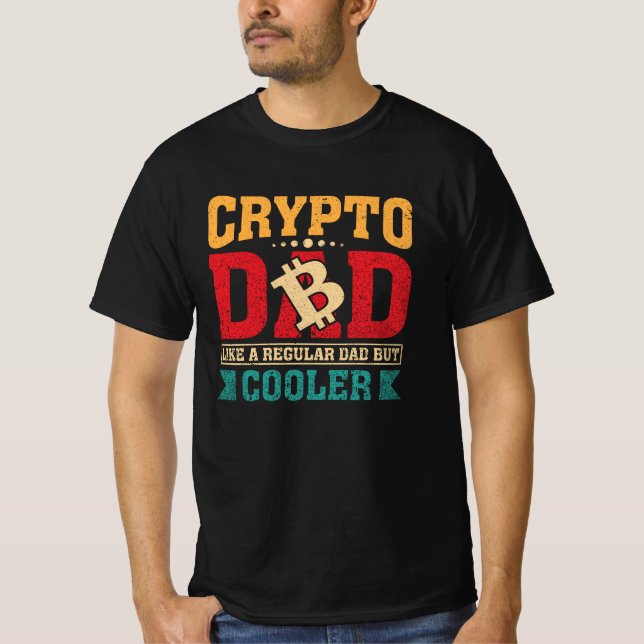T-shirt Citation Drôle Crypto Papa | Vintage rétro (Devant)