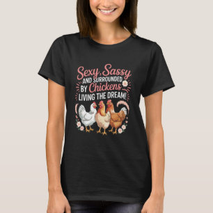 T-shirt Citation drôle d'agriculteur de poulets La vie agr