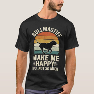 T-shirt Citation drôle de Bullmastiff Chien Rétro Coucher
