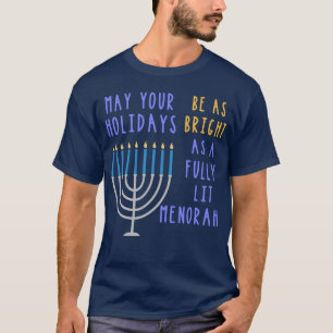 T-shirt Citation drôle de Hanukkah Menorah Meme Fête juive