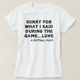 T-shirt Citation drôle de maman de softball Softball dit