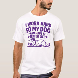 T-shirt Citation drôle de propriétaire de chien Je travail