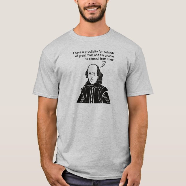 T-shirt Citation drôle de Shakespeare (Devant)
