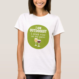 T-shirt Citation drôle de vin - je bois du vin sur mon