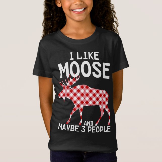 T-Shirt Citation Drôle J'Aime Moose Xmas Party Et Peut-Êtr (Devant)