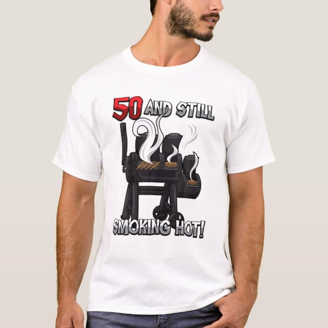 T-shirt Citation du barbecue du 50e anniversaire "Fumer ch (Devant)