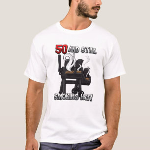 T-shirt Citation du barbecue du 50e anniversaire "Fumer ch