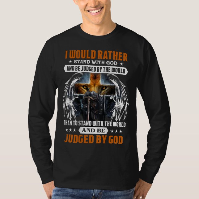T-shirt Citation Du Chevalier Croix Du Lion Jésus Christ D (Devant)