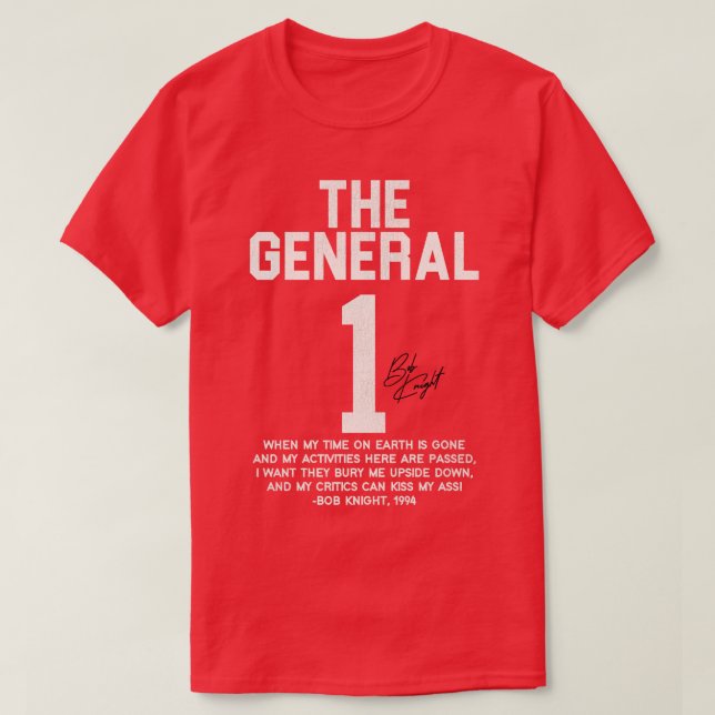 T-shirt Citation du général Jersey Bobby Knight (Design devant)