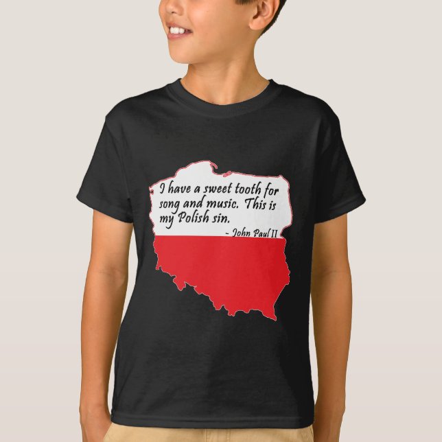 T-shirt Citation du pape Jean-Paul II (Devant)