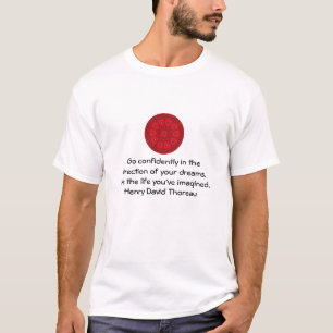 T-shirt Citation du rêve motivationnel Henry David Thoreau