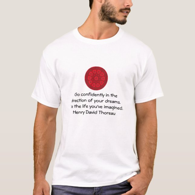 T-shirt Citation du rêve motivationnel Henry David Thoreau (Devant)