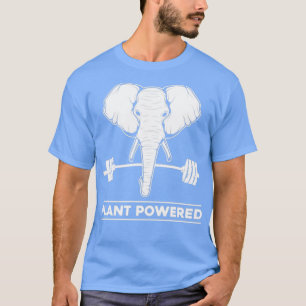 T-shirt Citation du végétan à poudre plante éléphant drôle