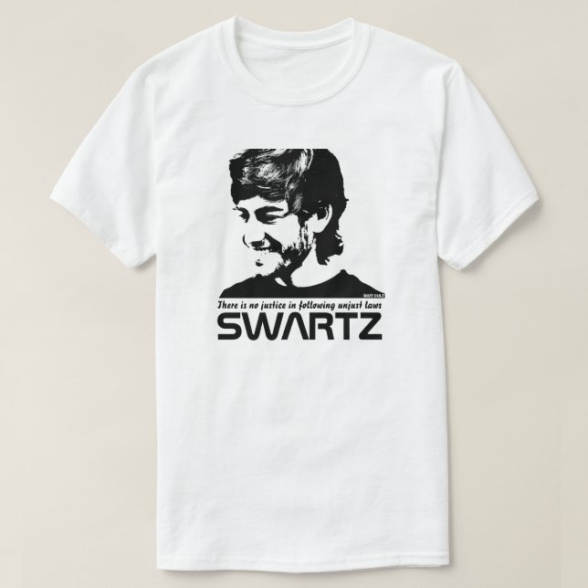 T-shirt Citation d'un activiste politique d'Internet Aaron (Design devant)