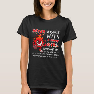 T-shirt Citation En Colère Humour Mignonne Ne Jamais Argue