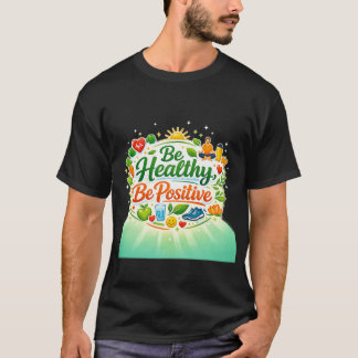 T-shirt Citation Être en bonne santé, être positif