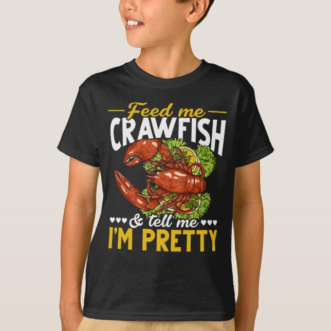 T-shirt Citation Funny Crawfish Fruits de mer (Devant)