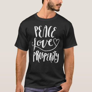 T-shirt Citation graphique de coeur de prospérité d'amour