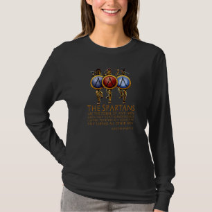 T-shirt Citation grecque ancienne Histo Spartan Military P