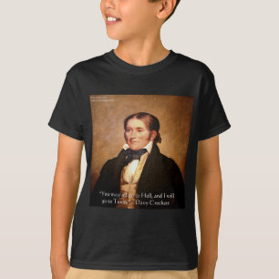 T-shirt Citation humoristique de Davy Crockett "En route p