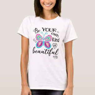 T-shirt Citation inspirante de la petite fille à papillon