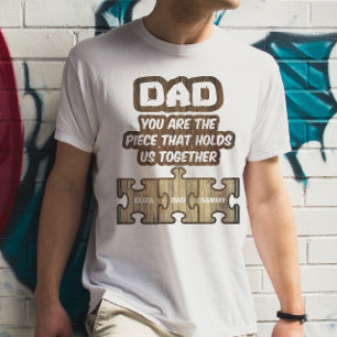 T-shirt Citation Inspirante de Papa avec les noms de famil