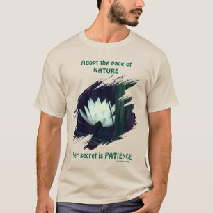 T-shirt Citation inspirante de Patience Emerson Lotus 