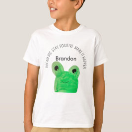 T-shirt Citation inspirante personnalisée Cute frog