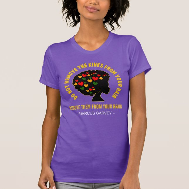 T-shirt Citation inspirée Garvey Mindset pour cheveux AFRO (Devant)