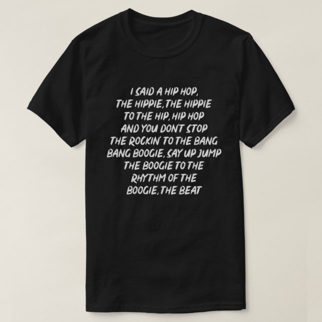 T-shirt Citation Lyrique de l'Hip hop rap de l'ancienne éc (Design devant)