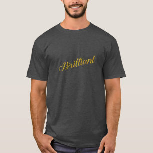 T-shirt Citation métallique de paillettes d'or de parties