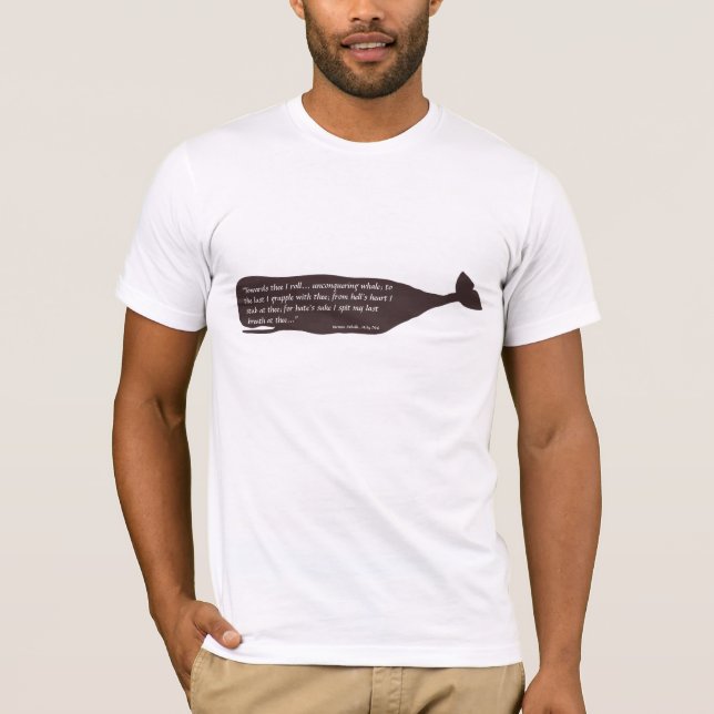 T-shirt Citation Moby Dick de Baleine noire (Devant)