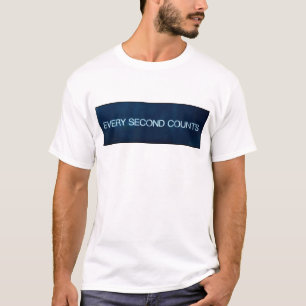 T-shirt Citation Motivante Minimaliste Chaque Seconde Comp