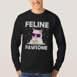 T-shirt Citation Motivational Félin Incroyable Chat Pun In