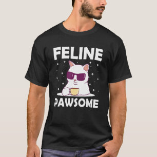 T-shirt Citation Motivational Féline Incroyable Chat Pun I
