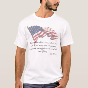 T-shirt Citation patriotique de KRW John F. Kennedy