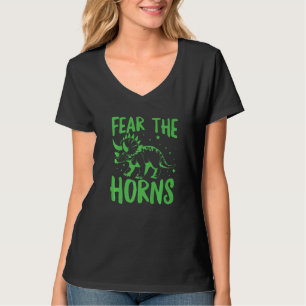 T-shirt Citation Peur Les Cornes Pour Un Triceratops
