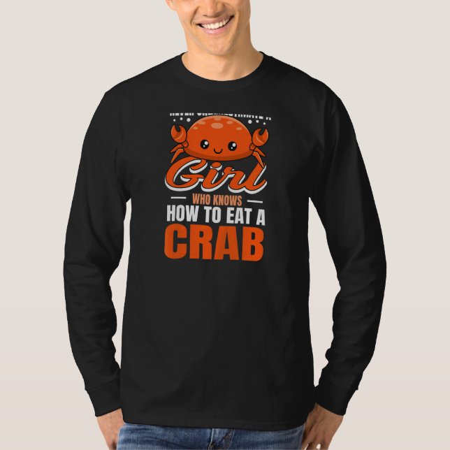 T-shirt Citation Pour Une Fille De Ventilateur De Crabe (Devant)