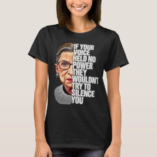 T-shirt Citation RBG Si Votre Voix N'A Aucune Puissance le