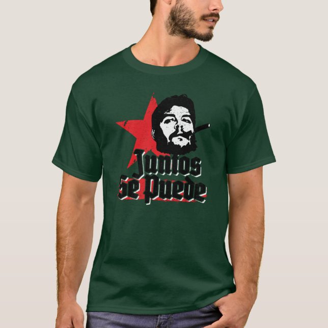 T-shirt Citation révolutionnaire de Che Guevara Juntos Se  (Devant)