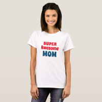 Citation Super Awesome Maman Typographie rouge et
