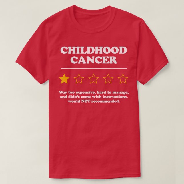 T-shirt Citation sur le cancer de l'enfance pour un cancer (Design devant)