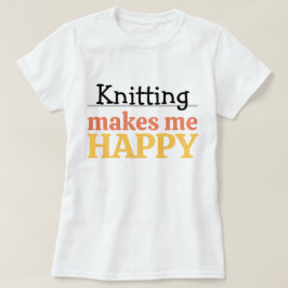 T-shirt Citation Tricot Me Me Heureux Moderne Vibrant